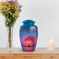 thumbnail image 7 of MUKTIVE Cherry Blossom Memorial Combo Urns for Human Ashes, Large Funeral Urns for Ashes Adult Female and Male Cremation, Keepsake Blue Burial Urn for Women (1 Large, 4 Keepsake), 7 of 7