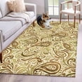 thumbnail image 3 of Area Rug for Living Room, Beige Brown Green Non-Slip Indoor Large Carpet for Bedroom/Dining Room, Retro Botanical Abstract Art Washable Low-Profile Rectangle Floor Mat Runner Rugs - 2.7 x 5 Ft, 3 of 7