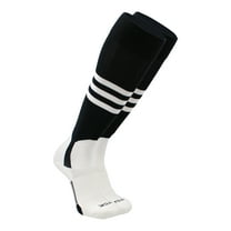 Baseball Stirrup Socks Pattern B (Black/White, Medium) - Black/White,Medium