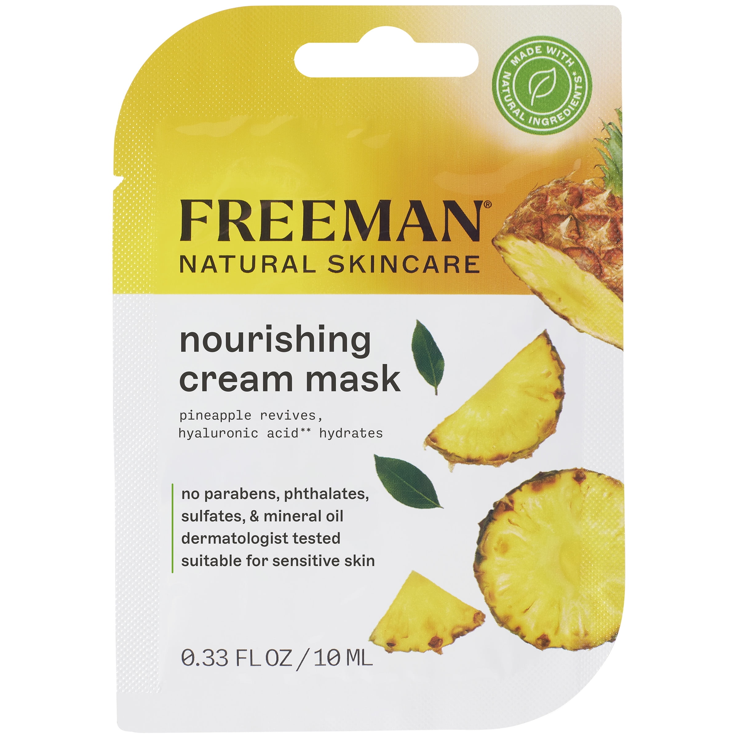 Freeman Natural Pineapple & Hyaluronic Acid Cream Facial Mask