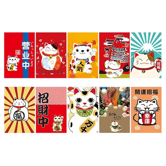 simhoa 10 Pieces Japanese Bunting Flags Wall Decorations Christmas Party Supplies 3M L