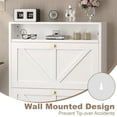 thumbnail image 6 of Shoe Cabinet with 3 Flip Drawers, Narrow Shoe Entryway Cabinet, Modern Wall-Mounted Shoes Cabinet, Front Door Shoes Organizer with Open Top Shelf, Hidden Space-Saving Organizer, 6 of 10