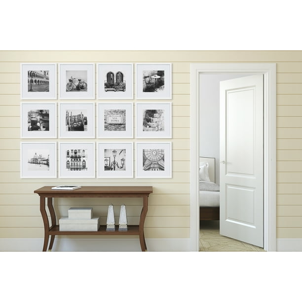 12 Piece 12x12 White Frame Kit, matted to 8"x8" - Walmart.com - Walmart.com