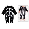 thumbnail image 2 of Lindo mono de bebé niño niño Halloween calavera esqueleto fiesta disfraz recién nacido L, 2 of 7