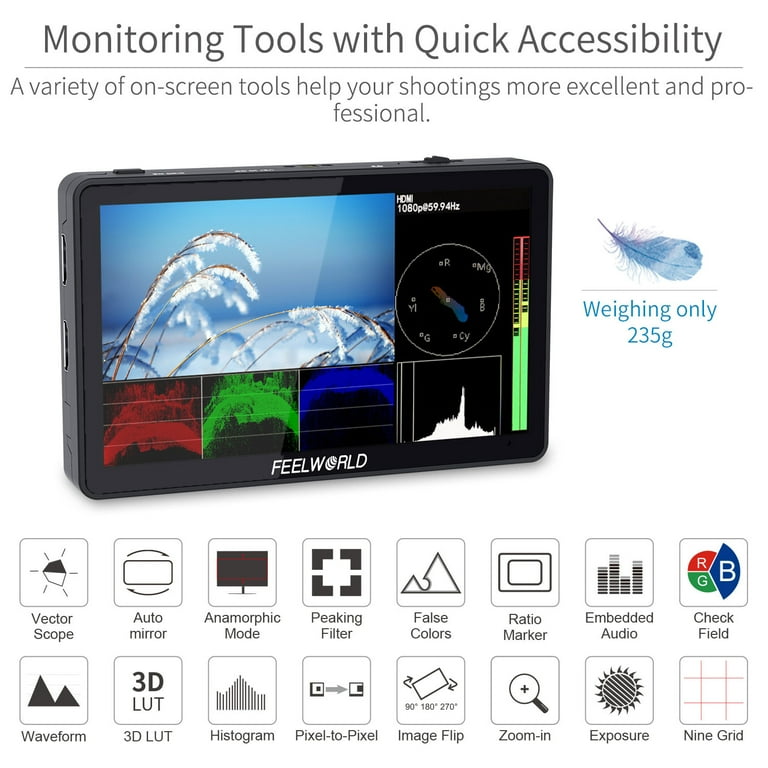 Amazon.com: FEELWORLD F6 Plus V2 6 Inch 3D LUT DSLR Camera