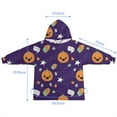 thumbnail image 7 of Halloween Cute Pumpkins and Cupcakes Blanket Hoodies for Kids 6-13YR Oversize Wearable Blanket Hoodies for Boys Girls Teens, 7 of 7