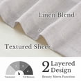 thumbnail image 6 of NICETOWN Valance Curtains for Kitchen, Semi sheer Light Filtering Linen Valance for Bathroom & Kitchen, Rod Pocket Rustic Soft Linen Valance, Angora, 1 Panel, 6 of 8