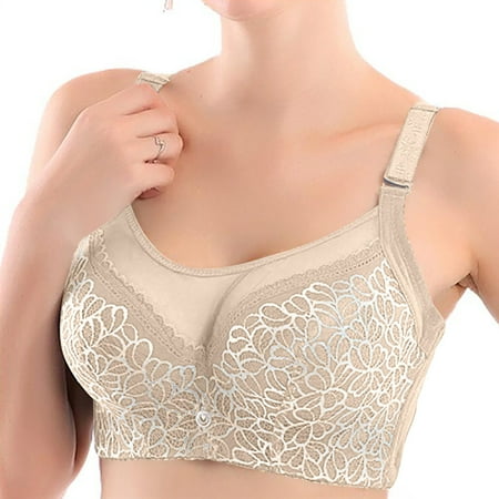 Clearance!Uooqdmx Sports Bras for Women Plus Size Lingerie Plus Size Sports Bra Underwear Hollow Stretch Bra Out Yoga Bandeau Bra Khaki XL
