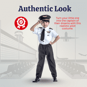 Dress Up America Pilot Costume for Kids - Airline Captain Uniform - Career Day Dress Up for Children