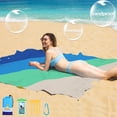 thumbnail image 3 of Manta de playa BYDOLL, 198 x 206 cm, impermeable y resistente a la arena, tamaño grande, 3 of 7