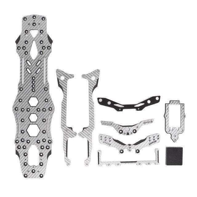Chasis de carreras RC Drift, conjunto de chasis de coche RC Chasis de fibra de carbono RC Placa de chasis de coche RC Integración perfecta