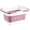 Collapsible-pink, variant on Fammart Mesh Shower Bag, Quick-Dry Shower Caddy with Zipper & 2 Pockets. Portable Toiletry Bag for Bathroom, Gym, Travel, Camp, Beach, Dorm & College Essentials (Black)