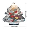 thumbnail image 2 of Stylish Metal Hanging Christmas Tree Wind Spinner - Elegant Outline Design with Colorful Ornaments for Garden & Yard Decor, 2 of 7