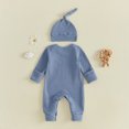 thumbnail image 4 of Cjfdfy Newborn Baby Girl Boy Fall Outfits Cousin Crew Waffled Ribbed Long Sleeve Bodysuit And Hat 2Pcs Infant Cute Coming Home Fall Winter Outfit 0-9M, 4 of 9
