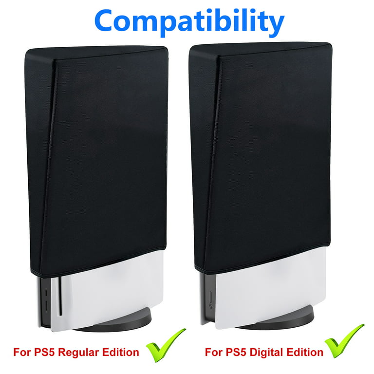  PS5 Slim Console Dust Cover PS5 Slim Dust Protector for  Playstation 5 Slim Disc Edition & Digital Edition Oxford Cloth Anti-Scratch  Waterproof Easy Access Cable Port, Horizontal Mode, Black : Video