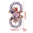 thumbnail image 5 of PALIFEUR 4th of July Wreath, 17.72 Inch Patriotic Wreaths for Front Door, Artificial Floral Door Wreaths Decorations for Memorial Day Independence Day Veterans Day, Red Blue White, 5 of 5