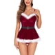 thumbnail image 2 of Lencería sexy navideña para adultos, traje de Navidad de una pieza con lazo y tirantes sexy, 2 of 4