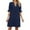 Navy, variant on IROINNID Dresses For Women Casual Plain Summer V Neck Short Sleeve Loose Solid Dress
