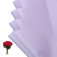 thumbnail image 1 of Papel de regalo de flores Uxcell, papel de ramo impermeable de color sólido púrpura 20 hojas, 1 of 7