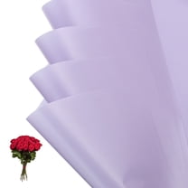 Uxcell Flower Gift Wrapping Paper, Waterproof Bouquet Paper Solid Color Wrap Purple 20 Sheets