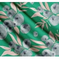 thumbnail image 3 of Soimoi Cotton Cambric Fabric Flower & Leaves Watercolor Printed Fabric 1 Yard 42 Inch Wide, 3 of 7