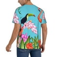 thumbnail image 2 of Fotbe Tropical Jungle Flamingo Baseball Jersey Shirt for Men and Women, Casual Short Sleeves Button Down T-Shirt-3X-Large, 2 of 9