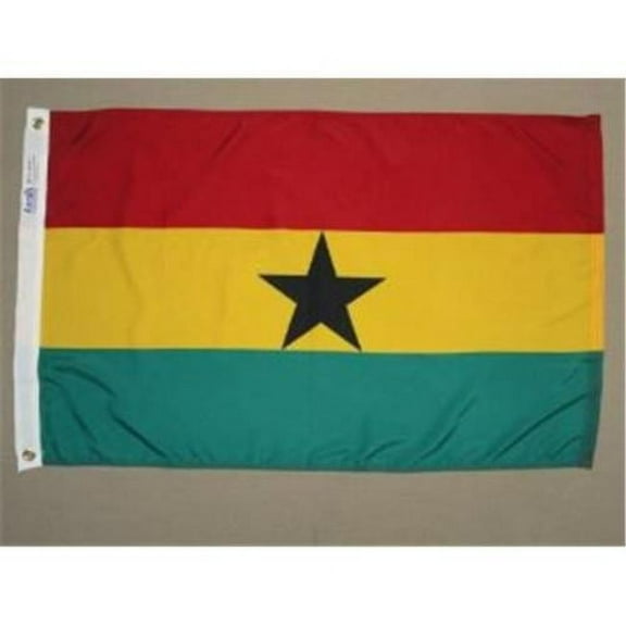 Annin Flagmakers 192969 4 ft.  X 6 ft.  Nyl-Glo Ghana Flag
