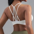 thumbnail image 4 of vdgthytj Yoga Tank Tops for Women with Built in Bra Sleeveless Crew Neck Cross Back Slim Fitted Quick Dry Gym Workout Crop Tops, 4 of 6
