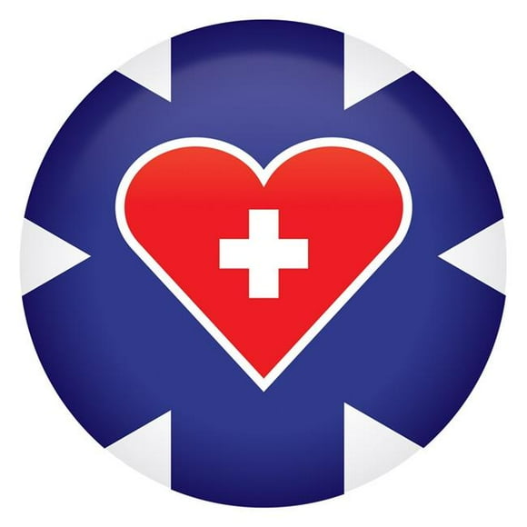 Beistle BT071 Icône Médicale Étoile de 2 Po avec Bouton Cœur