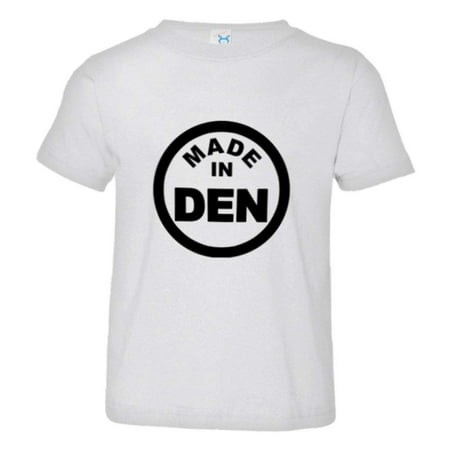 

PleaseMeTees™ Toddler From Born Made In Denver CO Logo Label Tag HQ Tee