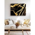 thumbnail image 4 of Black Gold Marble Wall Art for Living Room, Canvas Picture Wall Decor for Bathroom Bedroom, Modern Geometric Textured Painting Artwork for Office Kitchen Hallway Dining Room Home Decorations 16"x20", 4 of 8