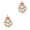 thumbnail image 4 of Advancent Kit de inicio de bordado de Navidad DIY con diseño temático de Navidad, aro de bordado, hilo de tela de lino y algodón, costura Type2 NO2, 4 of 6