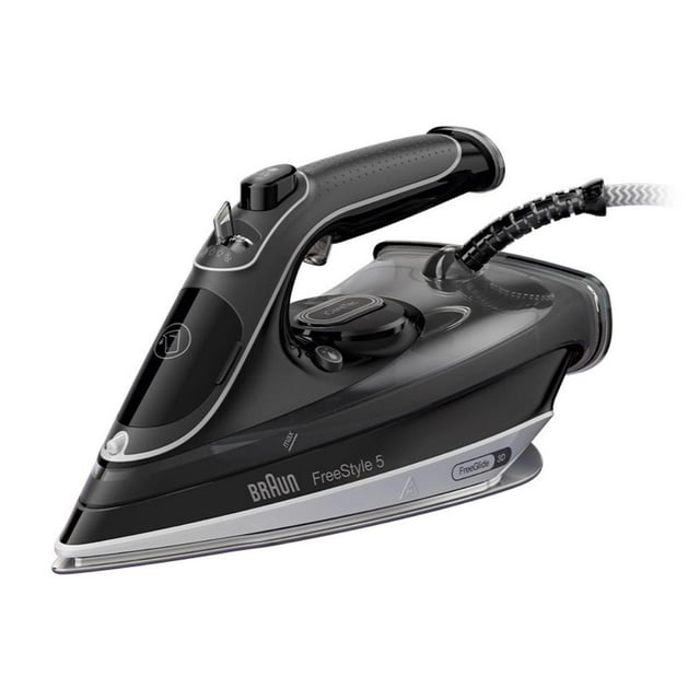 Plancha Braun FreeStyle 5 Negro con Suela FreeGlide 3D y Vapor Vertical