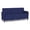 Blue, variant on Siena 3-Seat Lounge Reception Waiting Tandem Seating / Black Steel Legs / Blue