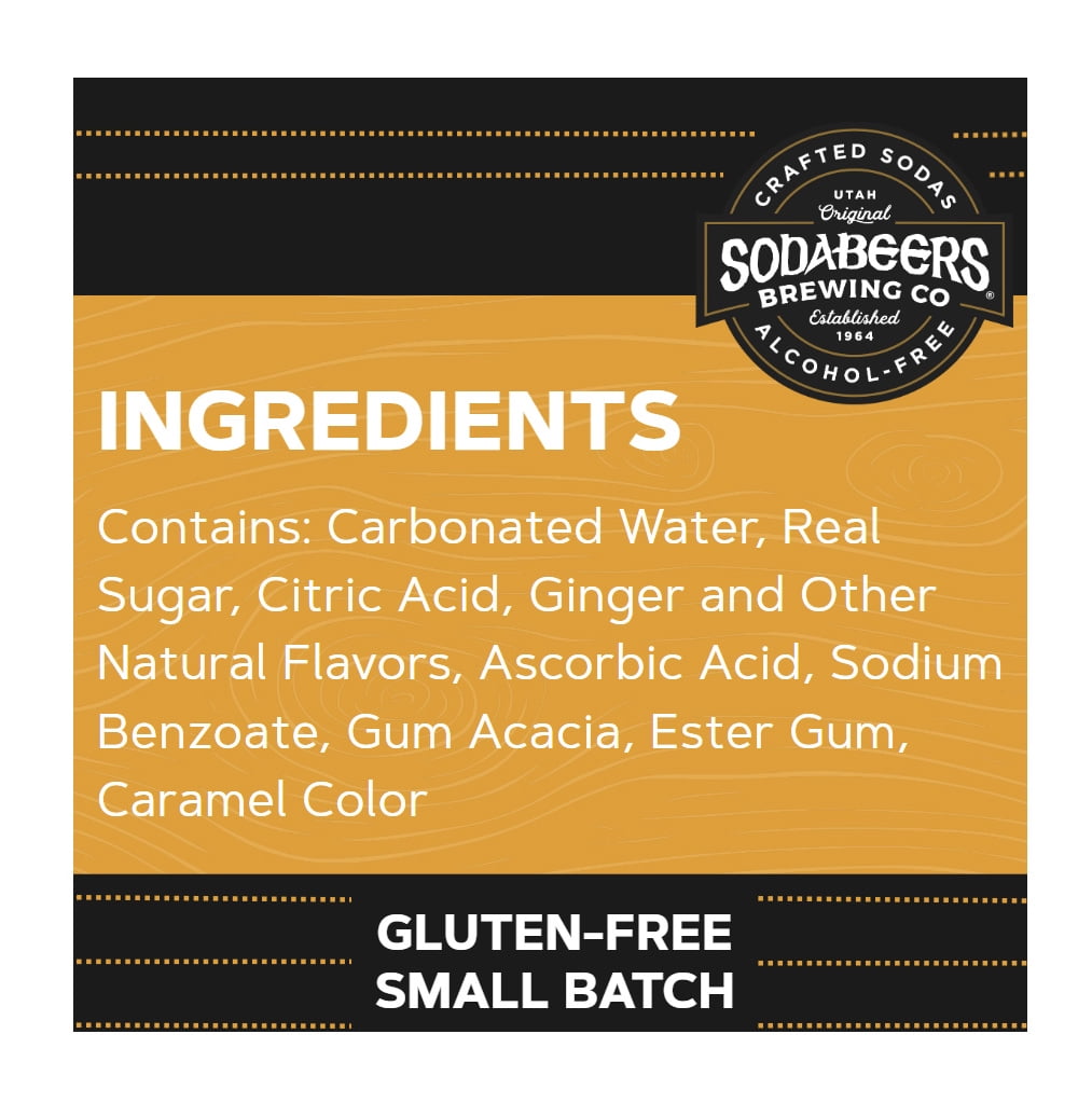 Ginger Beer | SodaBeers Brewing Co | Alcohol-Free, Gluten-Free Crafted Sodas Made With Natural Flavors and Real Sugar, Refreshing Fruit Beverages (12 Cans)