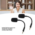 thumbnail image 3 of Micro de Remplacement, Perche de Microphone de Jeu Détachable 3,5 mm, Micro à Réduction de Bruit Compatible avec Casque Barracuda X, Prise Plaquée Or, 2 Pcs, 3 of 7