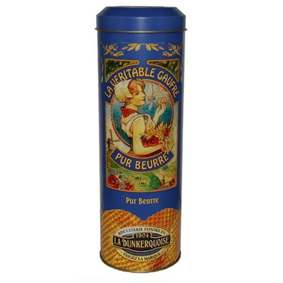 French Farm BDBU40 14.11 oz Biscuit Erie Dunkerquoise Pure Butter Waffles in Tin