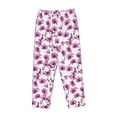 thumbnail image 4 of Goofa Orchids Flowers Printed Soft Pajama Pants for Women, Wide Leg Comfy Casual Lounge Yoga Pants-Large, 4 of 9