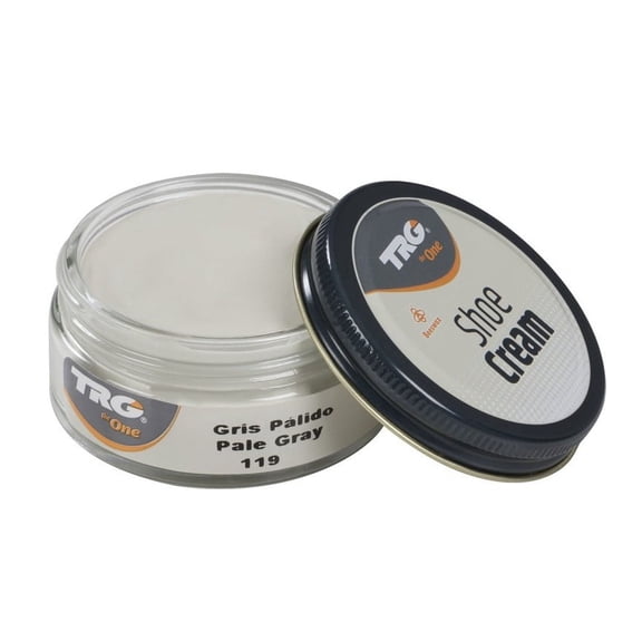 TRG Pale Grey 119 Shoe cream with beeswax, one of the best shoe polishes that nourishes, maintains, shines and enhances the color of leather shoes and leather boots.