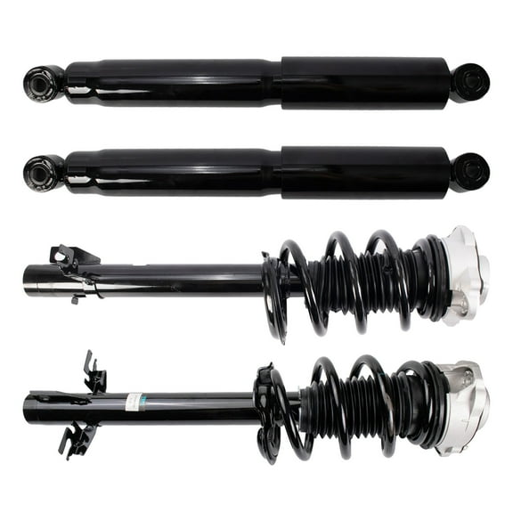 TRQ Front and Rear Complete Strut Assembly & Shock Absorber Kit Complete Strut & Coil Spring Assembly Fits Select 2014-2022 Ram ProMaster 1500