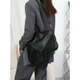 thumbnail image 2 of LHSHID Women Tassel Faux Leather Cross Body Shoulder Bag Boho Hobo Bag, 2 of 8
