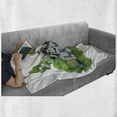 thumbnail image 5 of Lemur Soft Flannel Fleece Throw Blanket, Ring Tailed Madagascar Animal Forest Nature Illustration, Cozy Plush for Indoor and Outdoor Use, 50" x 60", Grey Lime Green, by Ambesonne, 5 of 5