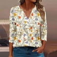 thumbnail image 2 of Levmjia Womens Casual Tops Cotton Long Sleeve Solid Color Tshirt V Neck Fitted Basic Breathable Comfortable for Work Office Holiday Travel Home Relax All Season, 2 of 5
