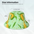 thumbnail image 2 of Kll Corn 7 Bucket Hat for Women Men Packable Travel Beach Sun Hat Outdoor Rave Accessories Reflective Fisherman Cap, 2 of 6