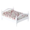 thumbnail image 2 of 1pc Mini House Accessory Mini Single Bed Miniature Decor Furniture Model, 2 of 7