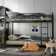 thumbnail image 3 of Gymax Twin Over Twin Bunk Bed Metal Platform Bed Frame W/ Guard Rails & Side Ladder, 3 of 10