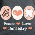 thumbnail image 3 of CafePress - Peace Love Dentistry Dentist Women's Dark T Shirt - Women's Traditional Fit Dark T-Shirt, 3 of 4