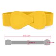 thumbnail image 3 of Cinturones De Hebilla De Cuero De Imitación En Forma De 8 Con Enclavamiento De Cinturón Elástico Para Mujer Para Dama Verde amarillo 68.6cm/27, 3 of 7