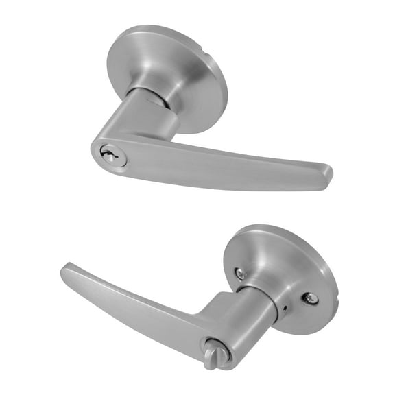 Honeywell Straight Lever Entry Door Lock, Satin Nickel