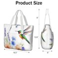 thumbnail image 3 of Tote Bag for Women - Hummingbirds and Flowers Shoulder Bag - Large Utility Work Duffle Bag with Zipper Handbag for Travel, Work, Sprots, 3 of 5